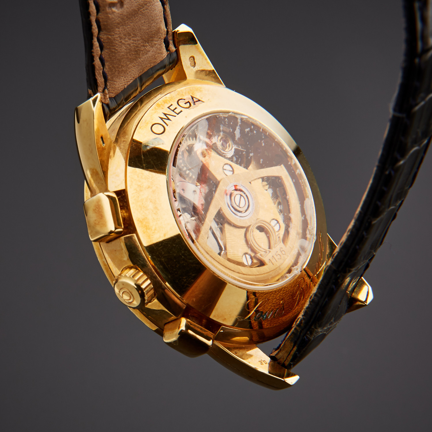 Omega Louis Brandt II Chronograph 18K Yellow Gold Watch