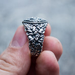 Viking Collection // Oak Leaves + Jormungandr Ring // Silver (11)
