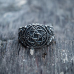 Viking Collection // Oak Leaves + Jormungandr Ring // Silver (13)