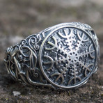 Urnes Ornament + Aegishjalmur Ring // Silver (10.5)