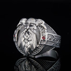 Odin Red Gems Ring (10)