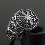 Urnes Ornament + Aegishjalmur Ring // Silver (11)