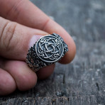 Viking Collection // Oak Leaves + Jormungandr Ring // Silver (11)