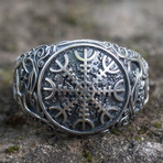 Urnes Ornament + Aegishjalmur Ring // Silver (8)