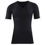 Unisex V-Neck Short Sleeve T-Shirt // Black (XS)