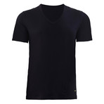 Men's V-Neck T-Shirt // Black (XL)