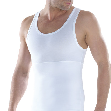 Men's Shapewear Tank Top // White (XS)