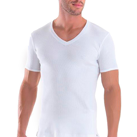 Men's V-Neck T-Shirt // White (XS)