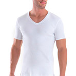 Men's V-Neck T-Shirt // White (L)