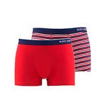 Men's Striped Boxers // Red // Pack of 2 (XS)