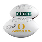 Signed White Panel Football // Oregon Ducks // Marcus Mariota