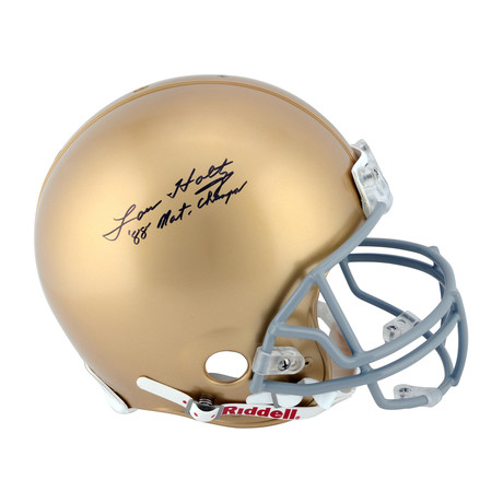 Signed Proline Helmet // Notre Dame // Lou Holtz