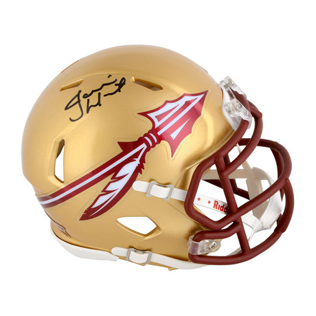 Signed Gold Speed Mini Helmet // Florida State Seminoles (FSU) // Jameis Winston