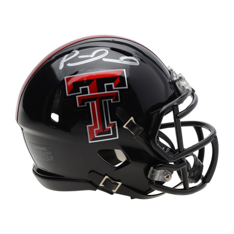 Signed Riddell Speed Mini Helmet // Texas Tech Red Raiders // Patrick Mahomes 