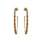 Ippolita Rock Candy 18k Yellow Gold Hessonite Garnet Large Hoop Earrings