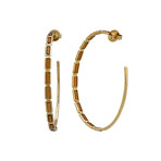 Ippolita Rock Candy 18k Yellow Gold Hessonite Garnet Large Hoop Earrings
