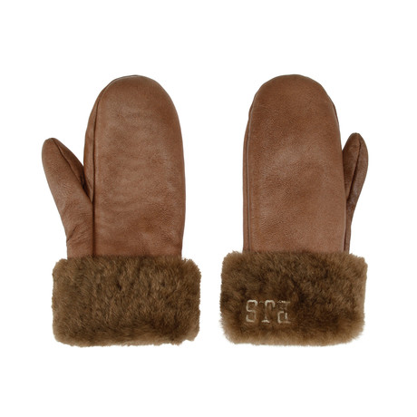Parajumpers // Unisex Shearling Mittens // Brown (Large)