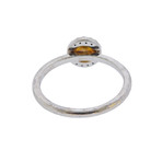 Gurhan 18k White Gold Small Hourglass Diamond Ring // Ring Size: 6.75