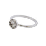 Gurhan 18k White Gold Small Hourglass Diamond Ring // Ring Size: 6.75