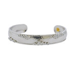 Gurhan 18k White Gold Pointelle Diamond Cuff Bracelet I