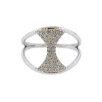 Gurhan 18k White Gold Tuxedo Diamond Ring // Ring Size: 8.25