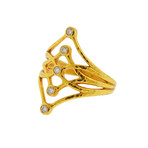 Gurhan 22k Yellow Gold Delicate Diamond Ring // Ring Size: 7.25