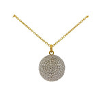 Gurhan 18k White Gold + 22k Yellow Gold Juju Diamond Pendant Necklace