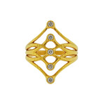 Gurhan 22k Yellow Gold Delicate Diamond Ring // Ring Size: 7.25