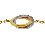Gurhan 18k White Gold + 22k Yellow Gold Duet Diamond Chain Bracelet