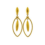 Gurhan 24k Yellow Gold Marquise Geo Drop Earrings