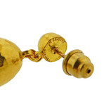 Gurhan 24k Yellow Gold Cocoon Hammered Drop Earrings