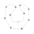 Gurhan 18k White Gold Topkapi Diamond Station Long Necklace