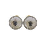 Gurhan 18k White Gold Hourglass Diamond Earrings I