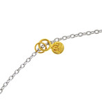 Gurhan 18k White Gold Delicate Open Circle Diamond Pendant Necklace