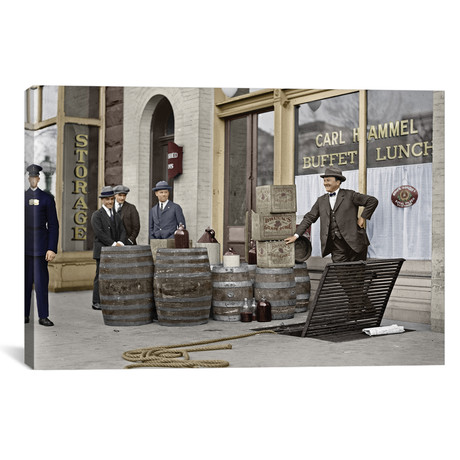 Liquor Raid, 1923 // Granger (18"W x 12"H x 0.75"D)