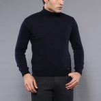Carter Slim Fit Turtleneck Knit Sweater // Navy (L)