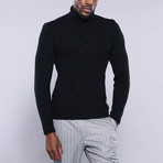 Peter Slimfit Turtleneck Knitwear // Black (M)