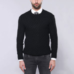 Shawn Slim Fit Circle Neck Knit Sweater // Black (M)