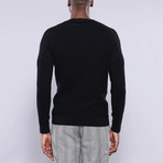 Felix Slim Fit Circle Neck Knitwear // Black (S)