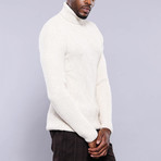 Sam Slim Fit Turtleneck Knitwear // Beige (L)