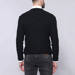 Shawn Slim Fit Circle Neck Knit Sweater // Black (S)