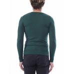 Austin Slimfit V Neck Knit Sweater // Green (L)