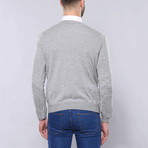 Erickson Slim Fit V-Neck Knit Sweater // Gray (L)