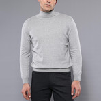 Hans Slimfit Turtleneck Knit Sweater // Gray (M)