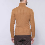 Rex Slim Fit Turtleneck Knit Sweater // Tobacco (XL)
