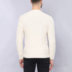Dylan Slim Fit Circle Neck Knit Sweater // Beige (M)