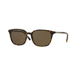 Burberry // Men's Rectangular Sunglasses // Havana + Brown