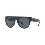 Versace // Men's Round Sunglasses // Blue + Gray