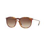 Burberry // Unisex Aviator Sunglasses // Light Havana + Brown