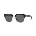 Burberry // Men's Round Sunglasses // Black + Gray